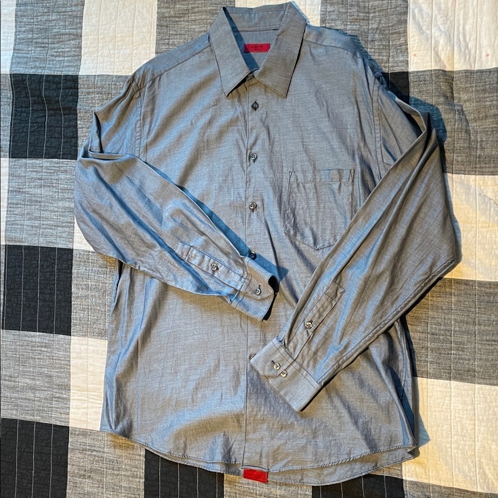 Alfani Men's Blue Button-Down Shirt